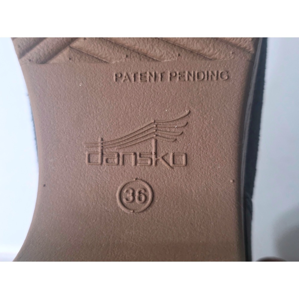 Dansko Women's Brenna Slip-On Clog Soft Black Burnished Suede Sz 36 Navy Blue - Picture 11 of 12